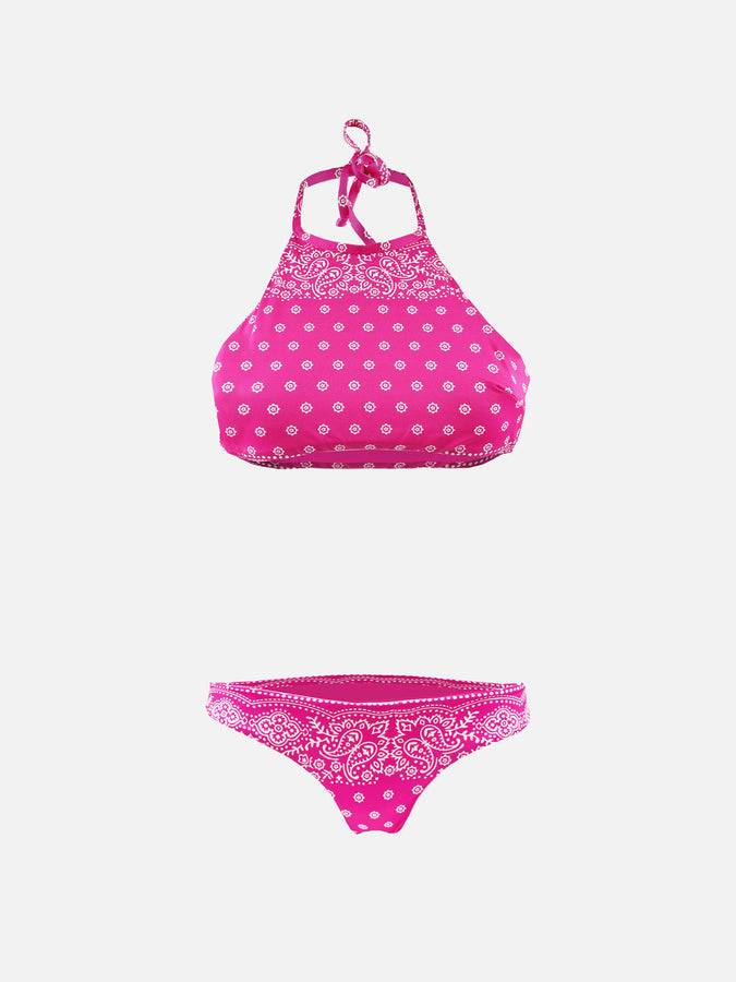Mc2 Saint Barth Bikini con top all'americana stampa bandana
