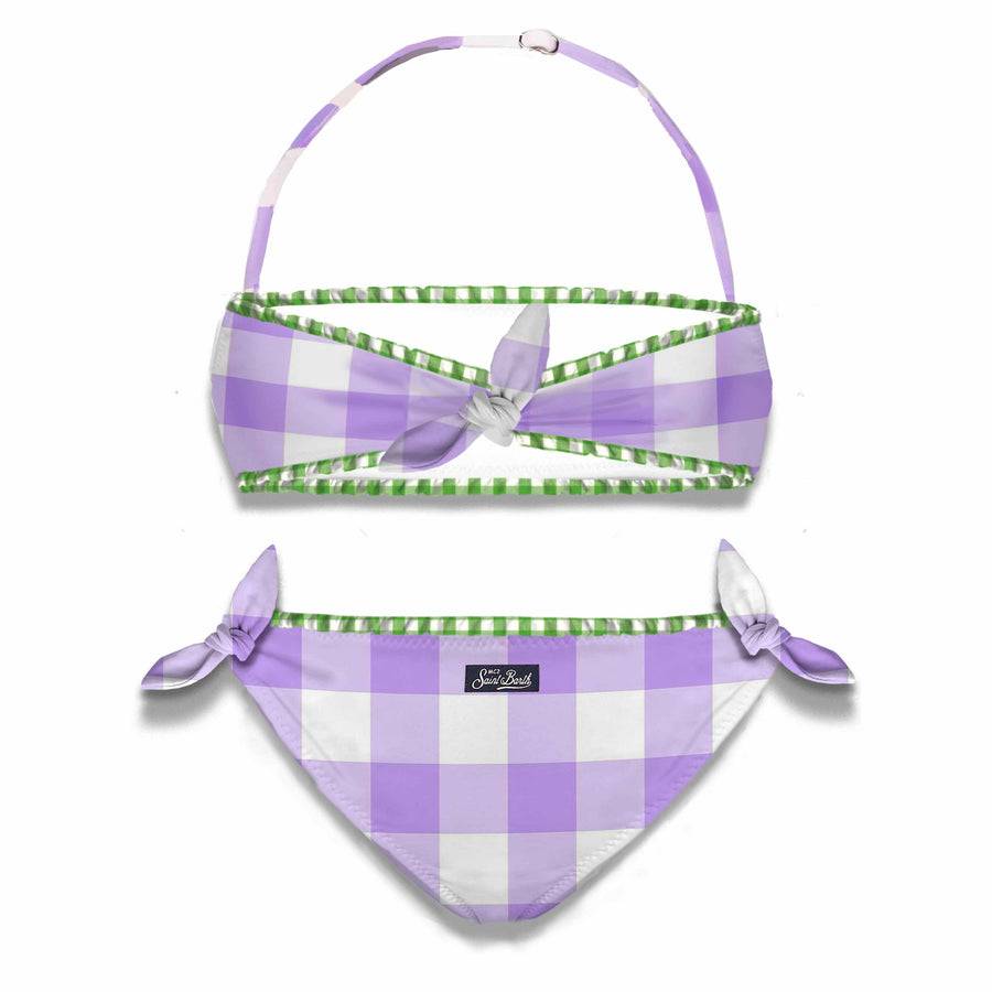 Mc2 Saint Barth Bikini Da Bambina A Bralette A Quadretti
