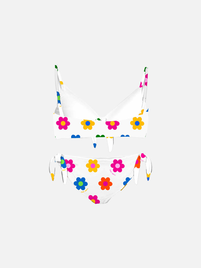 Mc2 Saint Barth Bikini Da Bambina A Bralette Con Margherite