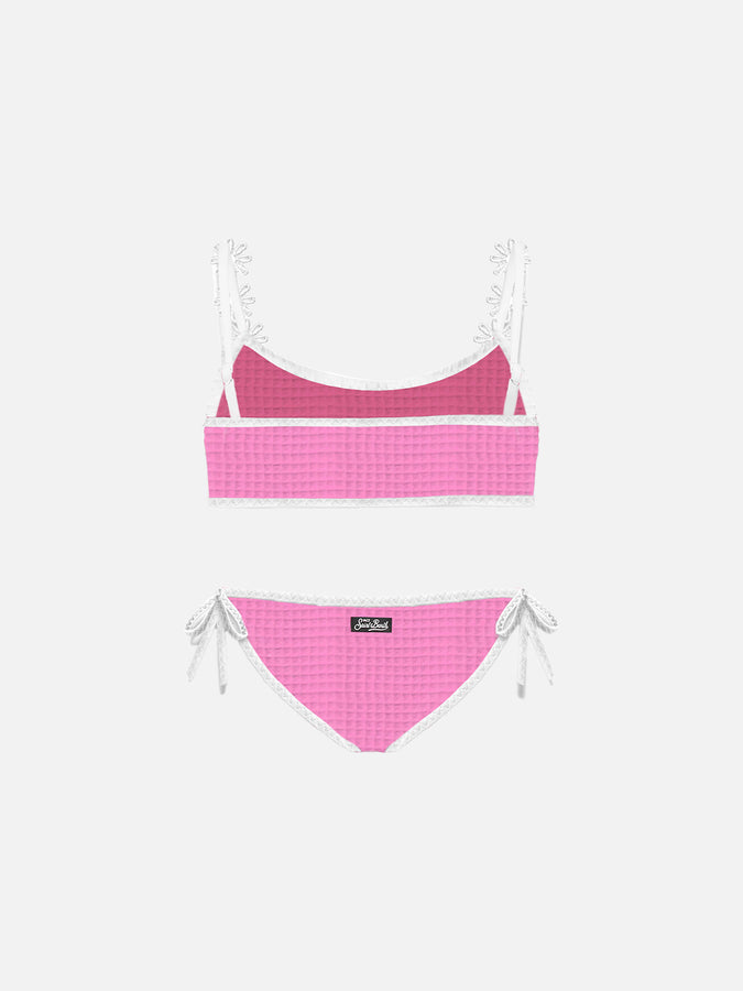 Mc2 Saint Barth Bikini Da Bambina A Bralette Con Ricamo