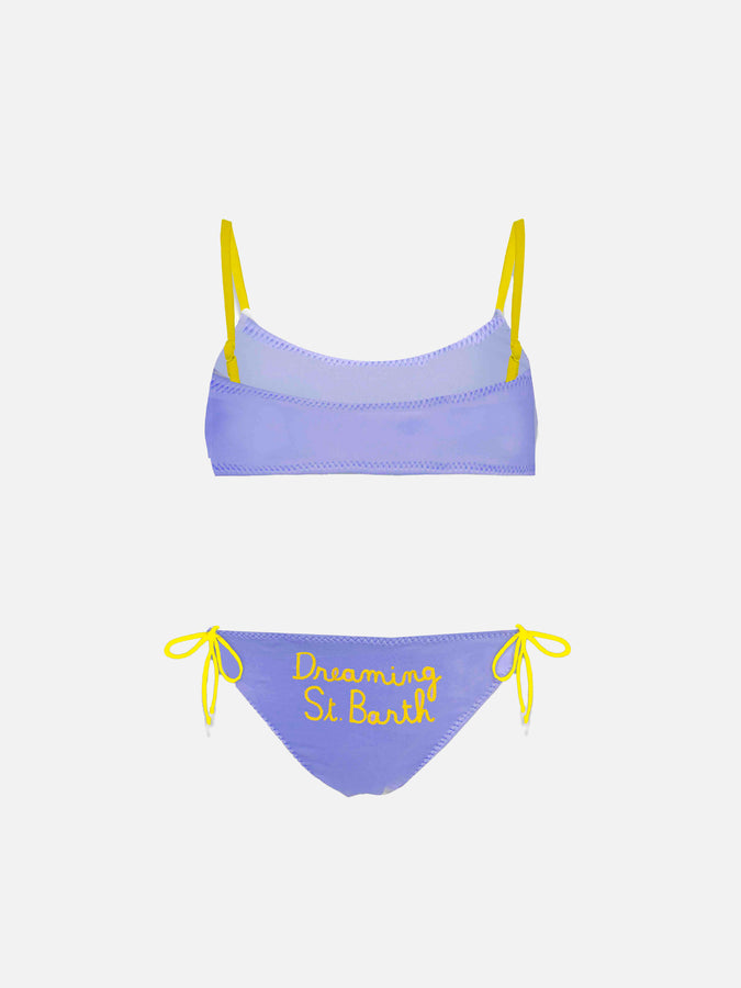 Mc2 Saint Barth Bikini Da Bambina A Bralette Con Ricamo Dreaming St. Barth