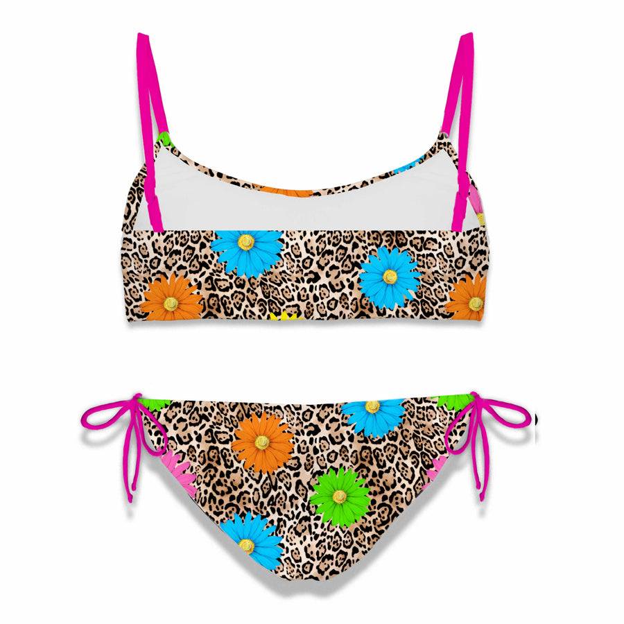 Mc2 Saint Barth Bikini Da Bambina A Bralette Con Stampa Leopardata