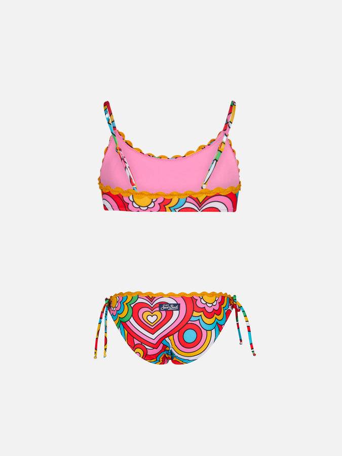 Mc2 Saint Barth Bikini Da Bambina A Bralette Con Stampa Multicolore