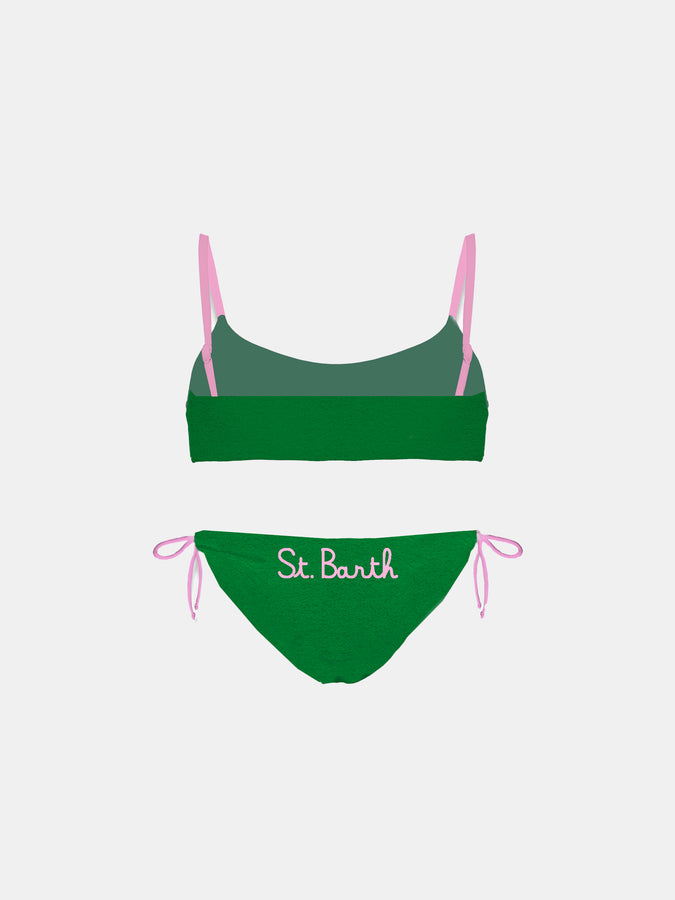 Mc2 Saint Barth Bikini Da Bambina A Bralette In Spugna