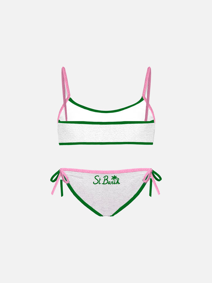 Mc2 Saint Barth Bikini Da Bambina A Bralette In Spugna