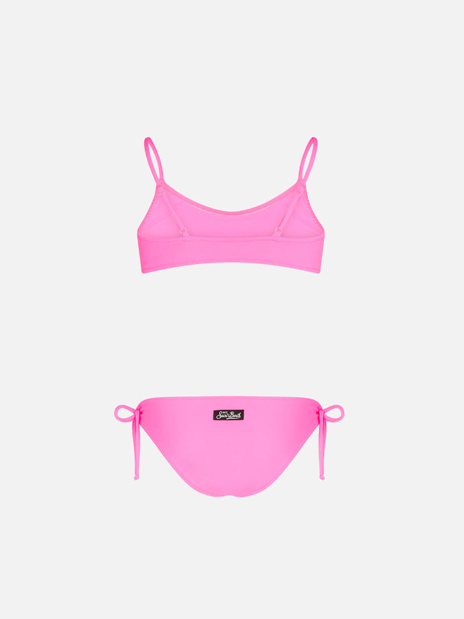 Mc2 Saint Barth Bikini Da Bambina A Bralette Rosa Fluo