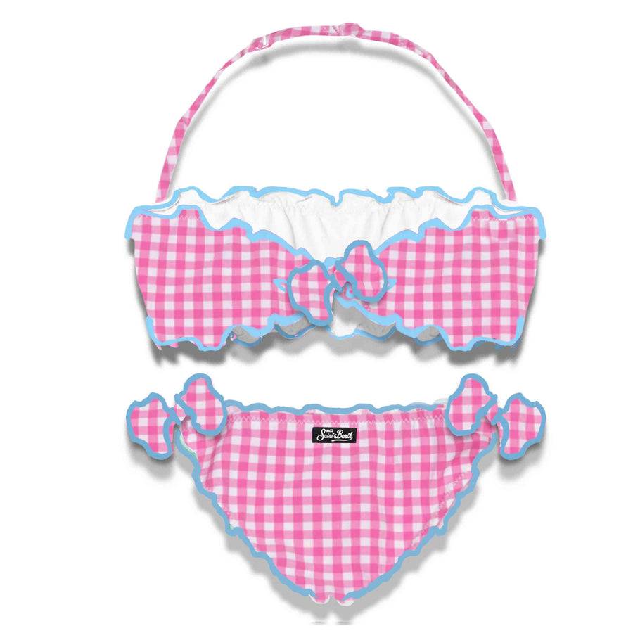 Mc2 Saint Barth Bikini Da Bambina A Fascia Con Ricamo Viziata