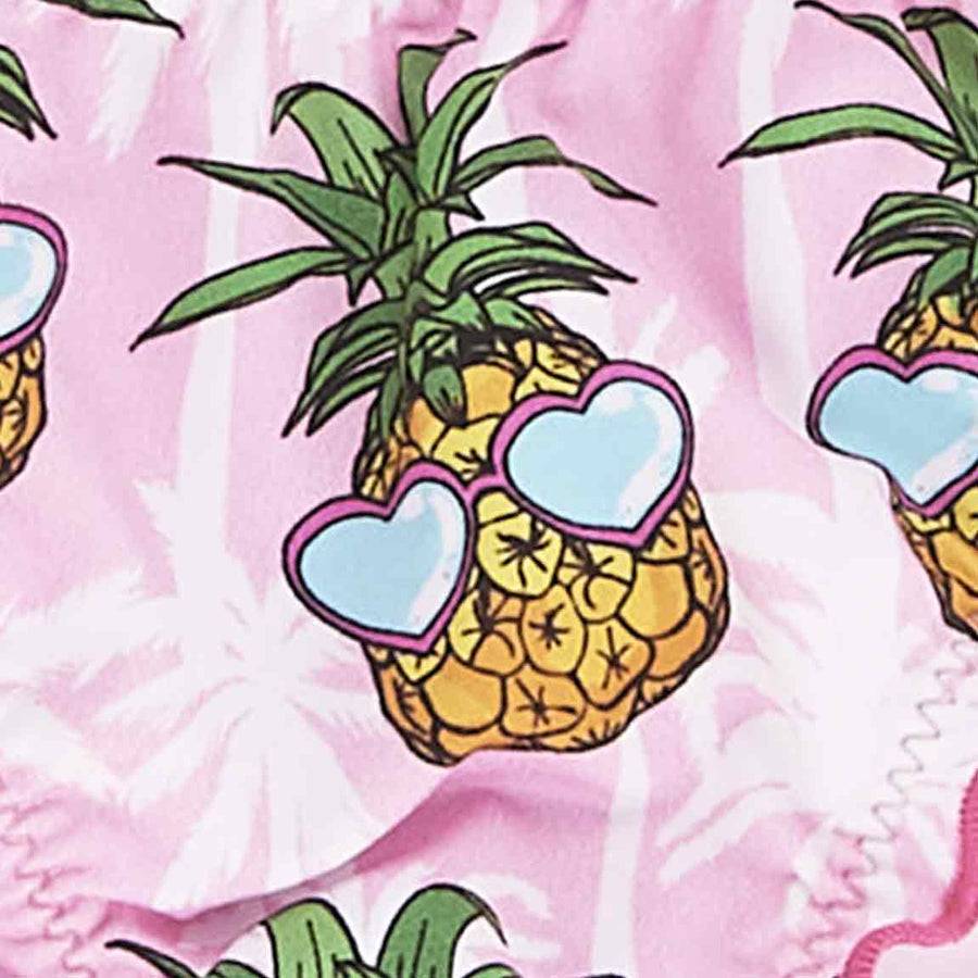 Mc2 Saint Barth Bikini Da Bambina A Fascia Con Stampa Ananas
