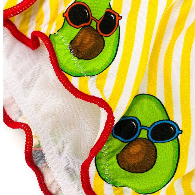 Mc2 Saint Barth Bikini Da Bambina A Fascia Con Stampa Avocado