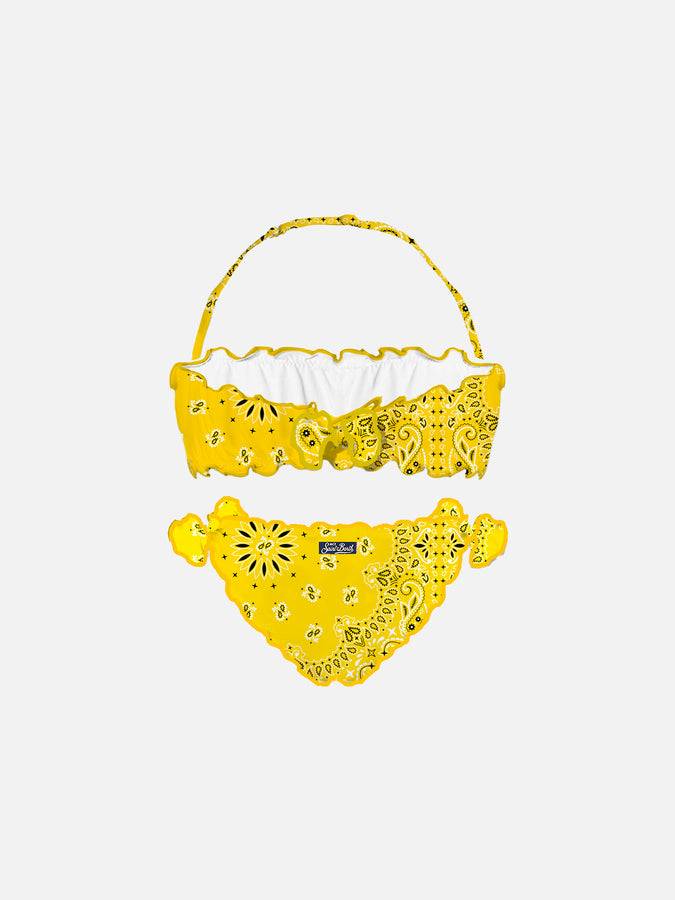 Mc2 Saint Barth Bikini Da Bambina A Fascia Con Stampa Bandana
