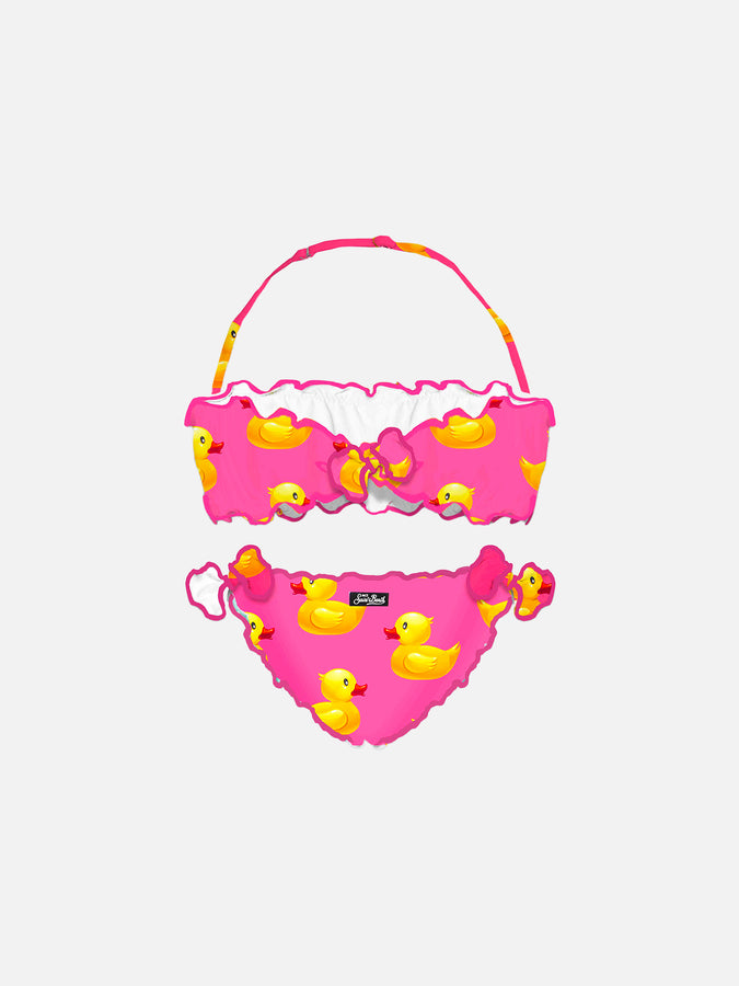 Mc2 Saint Barth Bikini Da Bambina A Fascia Con Stampa Papere