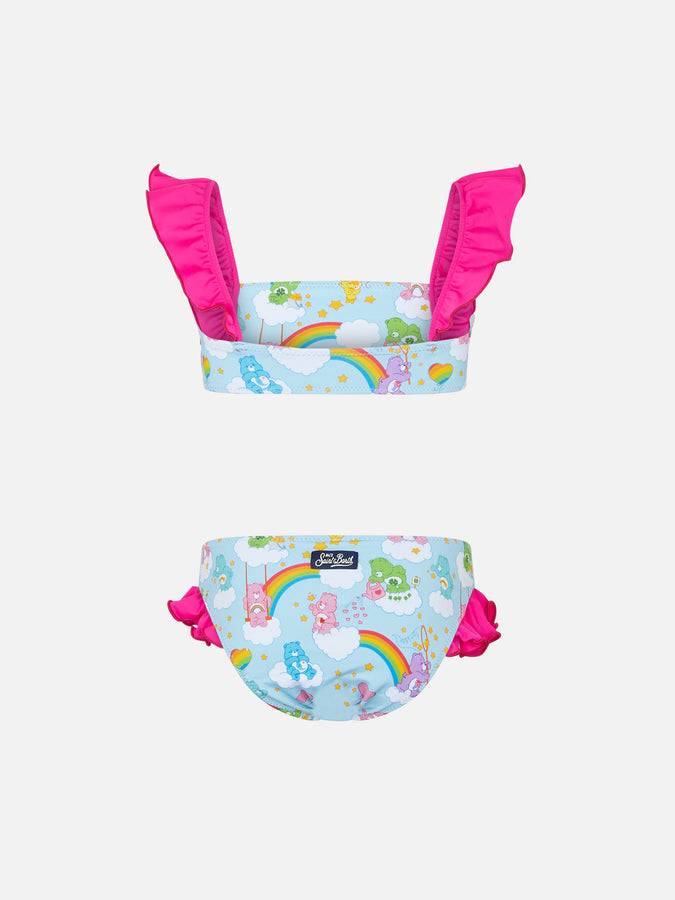 Mc2 Saint Barth Bikini Da Bambina A Fascia Con Volant E Stampa Orsetti Del Cielo