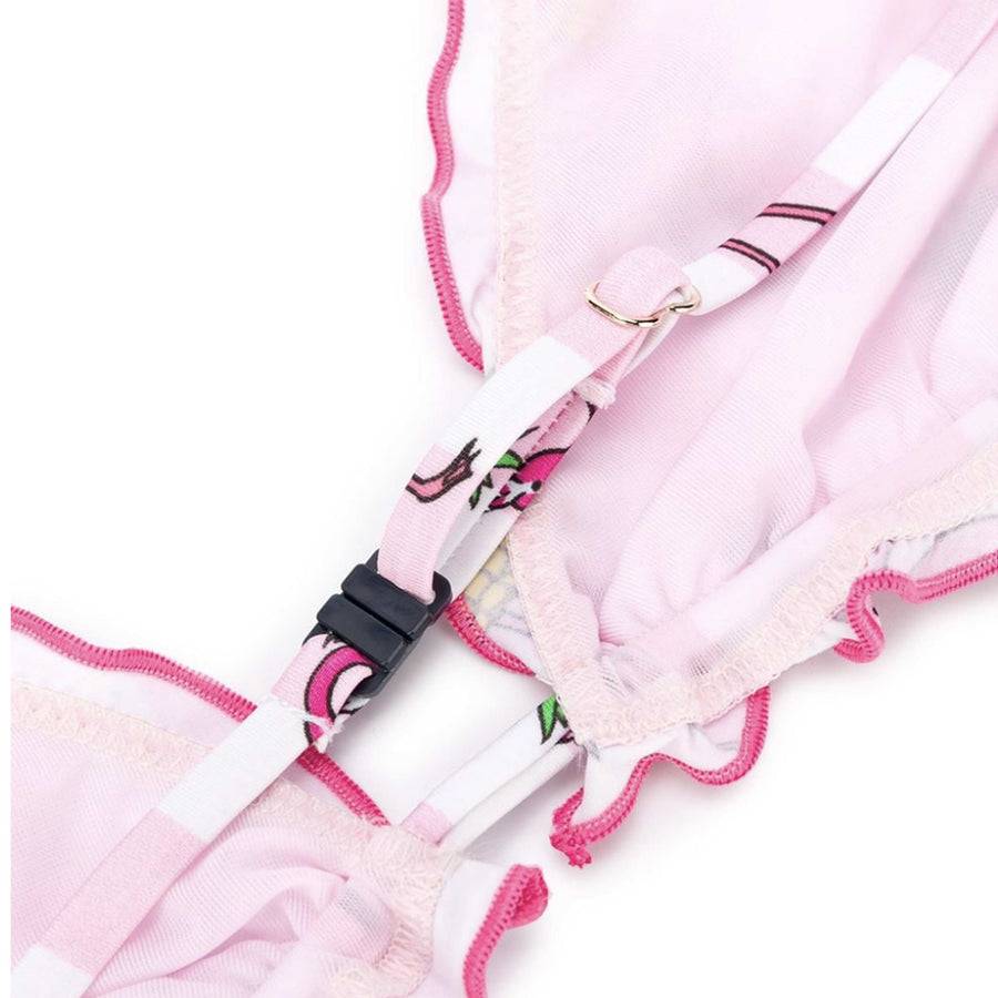 Mc2 Saint Barth Bikini Da Bambina A Triangolo Con Fantasia