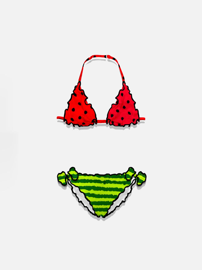 Mc2 Saint Barth Bikini da bambina a triangolo con stampa anguria