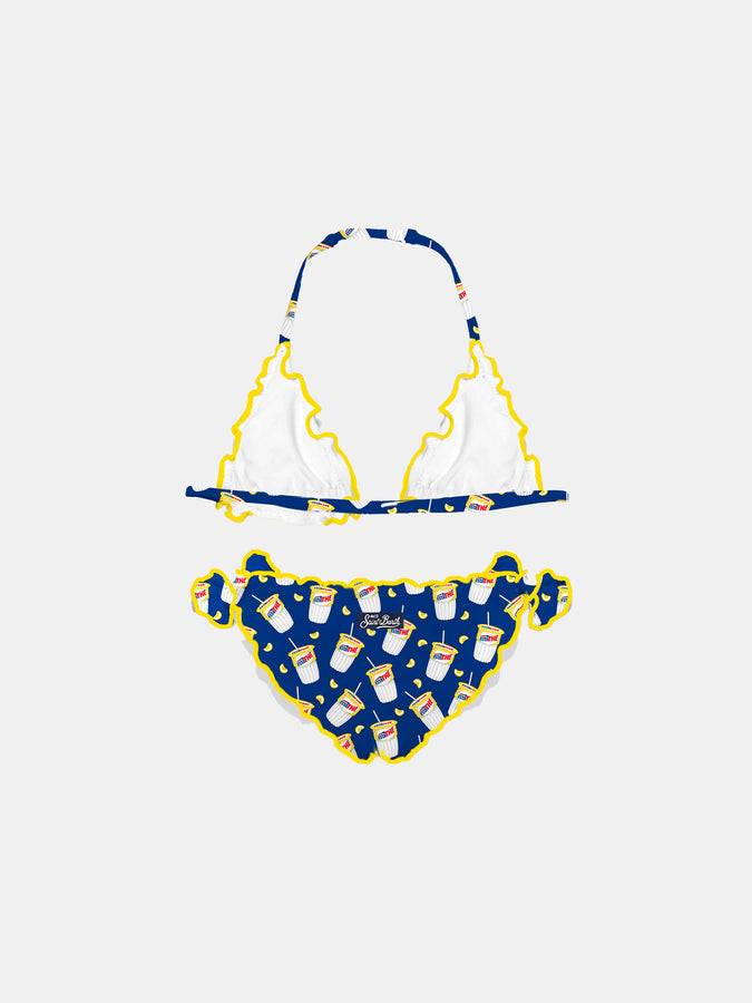 Mc2 Saint Barth Bikini Da Bambina A Triangolo Con Stampa Estathé | Edizione Speciale Estathé®