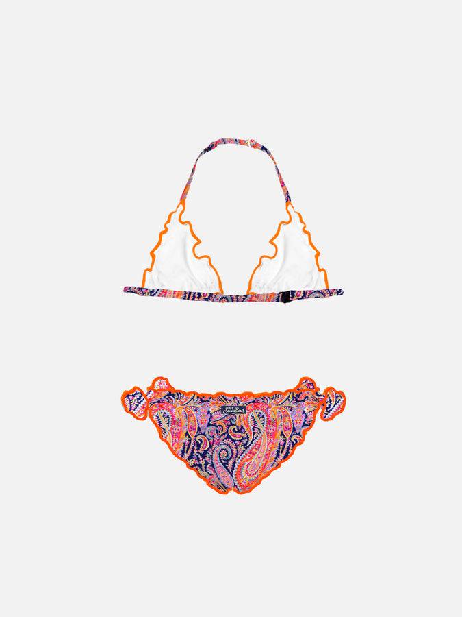 Mc2 Saint Barth Bikini Da Bambina A Triangolo Con Stampa Liberty | EDIZIONE SPECIALE LIBERTY