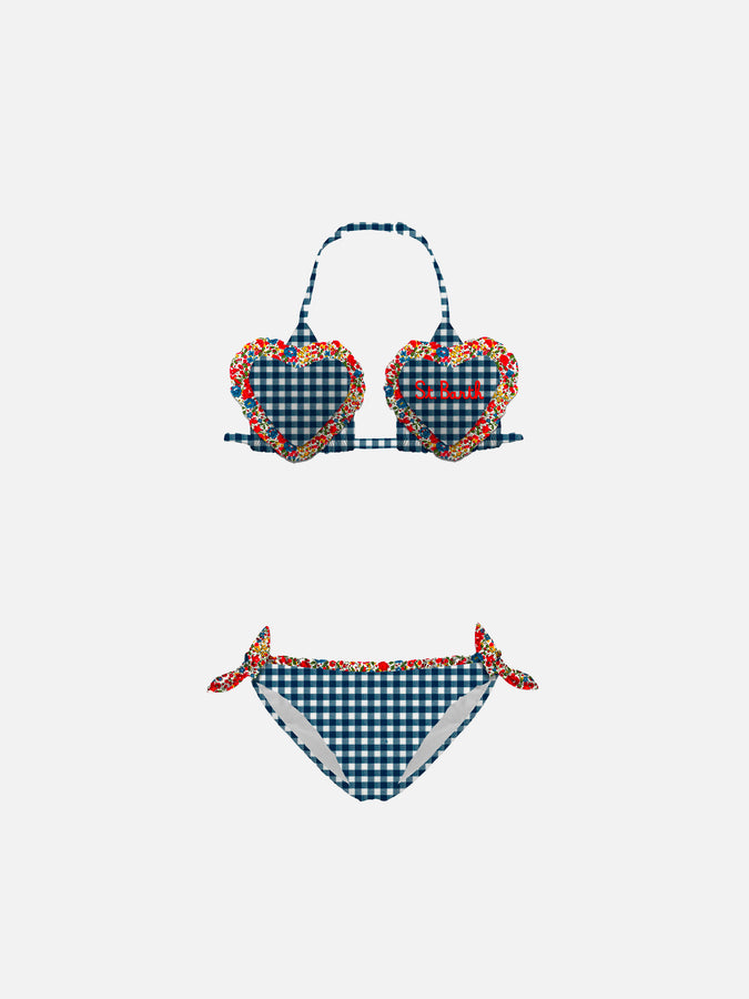 Mc2 Saint Barth Bikini da bambina a triangolo con stampa Liberty | EDIZIONE SPECIALE LIBERTY