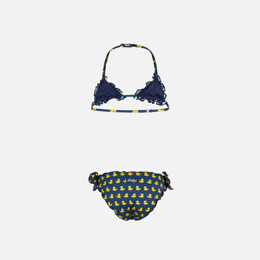 Mc2 Saint Barth Bikini Da Bambina A Triangolo Con Stampa Papere