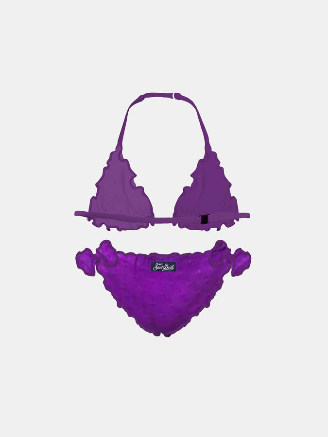 Mc2 Saint Barth Bikini Da Bambina A Triangolo Viola