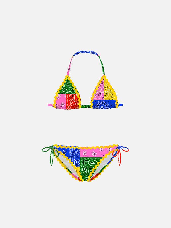 Mc2 Saint Barth Bikini da bambina con stampa bandana