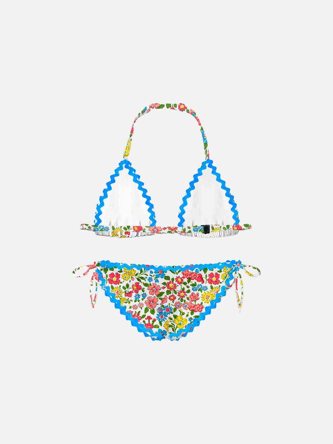 Mc2 Saint Barth Bikini Da Bambina Con Stampa Fiori | EDIZIONE SPECIALE LIBERTY