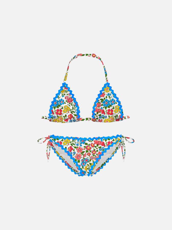 Mc2 Saint Barth Bikini da bambina con stampa fiori | EDIZIONE SPECIALE LIBERTY