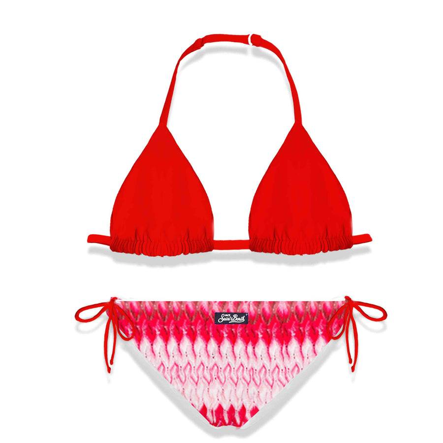 Mc2 Saint Barth Bikini Da Bambina In Maglia Chevron