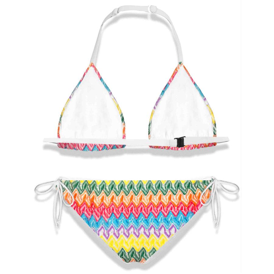 Mc2 Saint Barth Bikini Da Bambina In Maglia Chevron