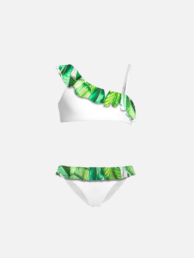 Mc2 Saint Barth Bikini da bambina monospalla con volant