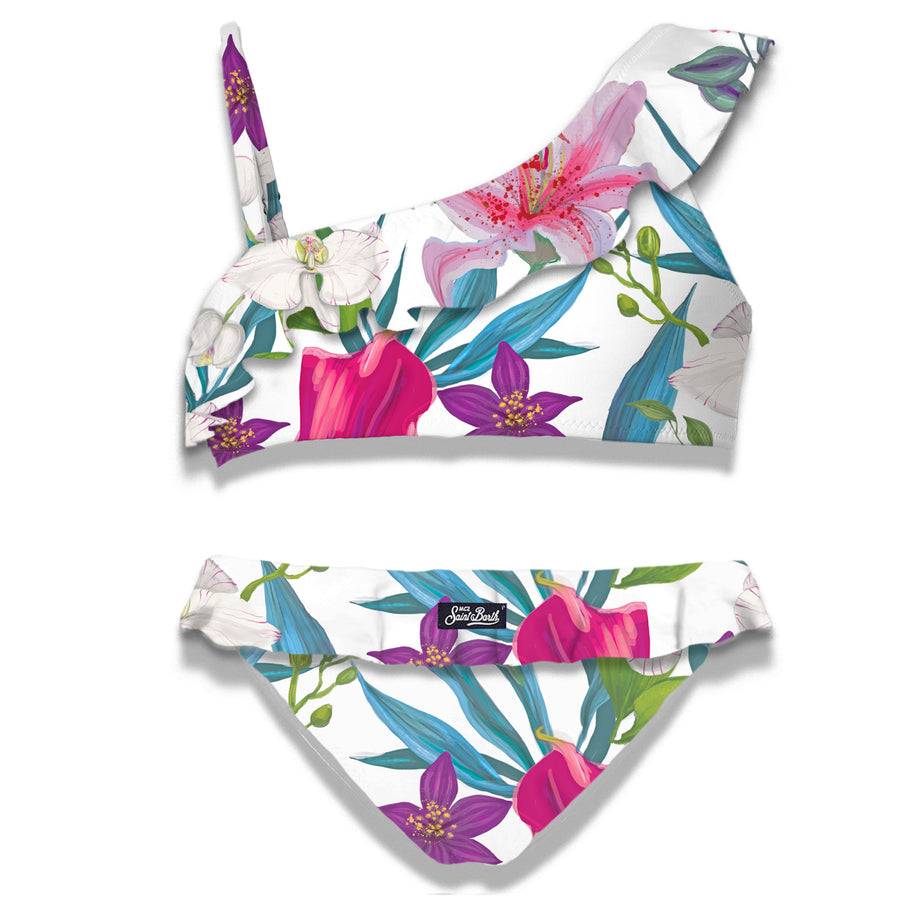 Mc2 Saint Barth Bikini Da Bambina Monospalla Con Volant