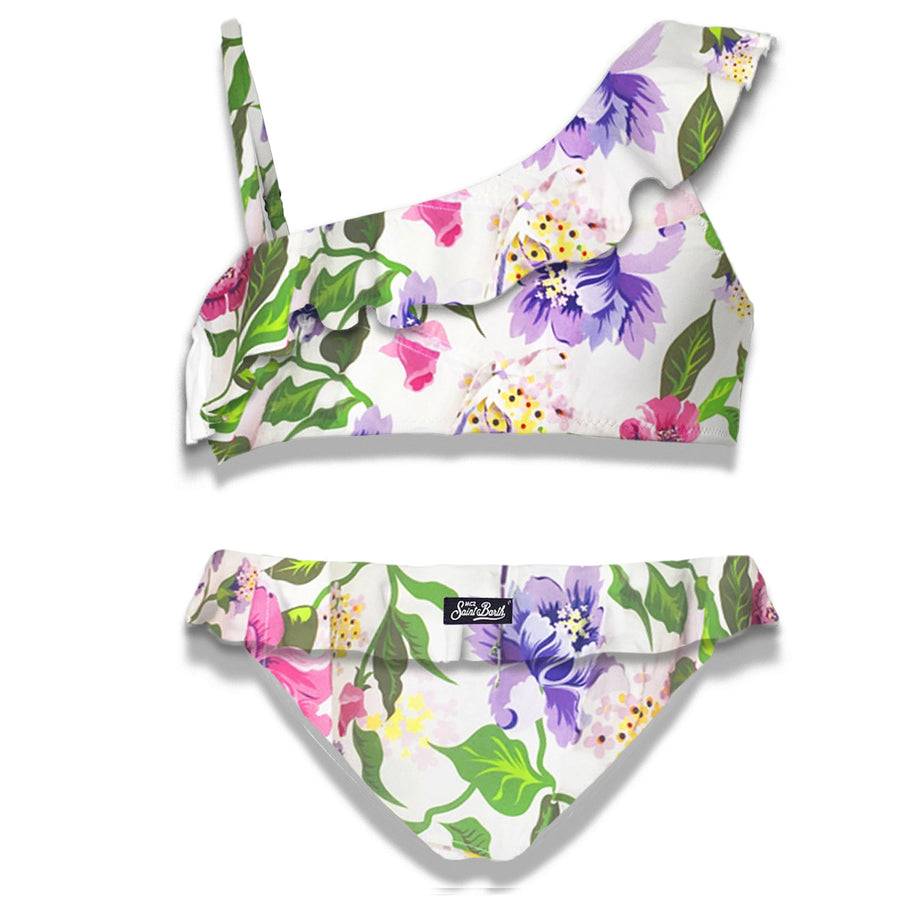 Mc2 Saint Barth Bikini Da Bambina Monospalla Con Volant