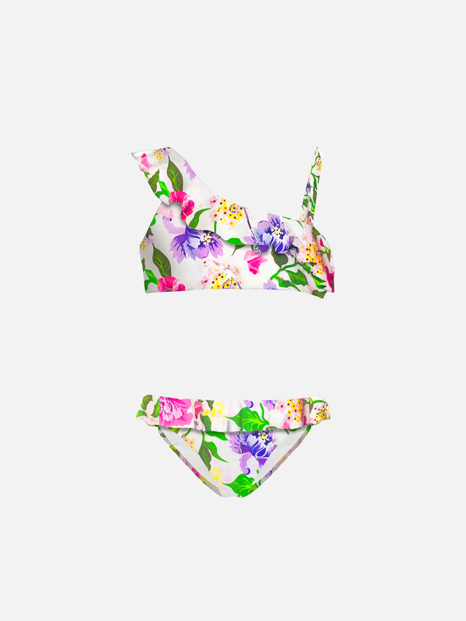 Mc2 Saint Barth Bikini da bambina monospalla con volant