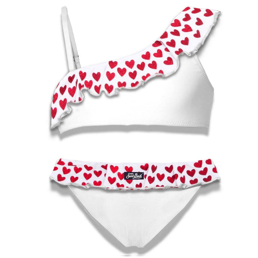 Mc2 Saint Barth Bikini Da Bambina Monospalla Con Volant