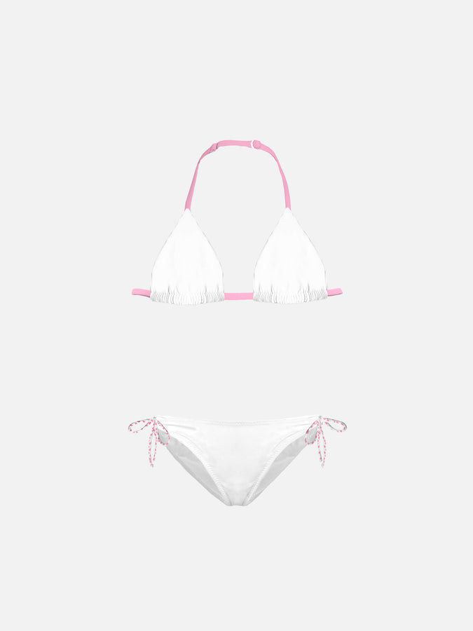 Mc2 Saint Barth Bikini Da Bambina Ricamo I Love Forte