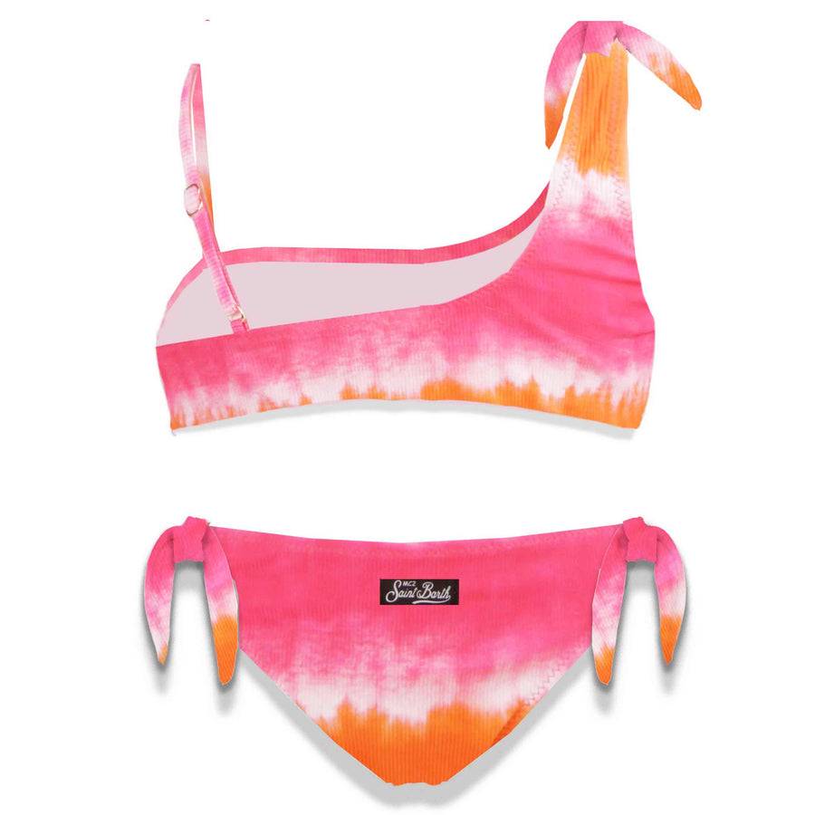 Mc2 Saint Barth Bikini Da Bambina Tye Die Arancio E Fucsia
