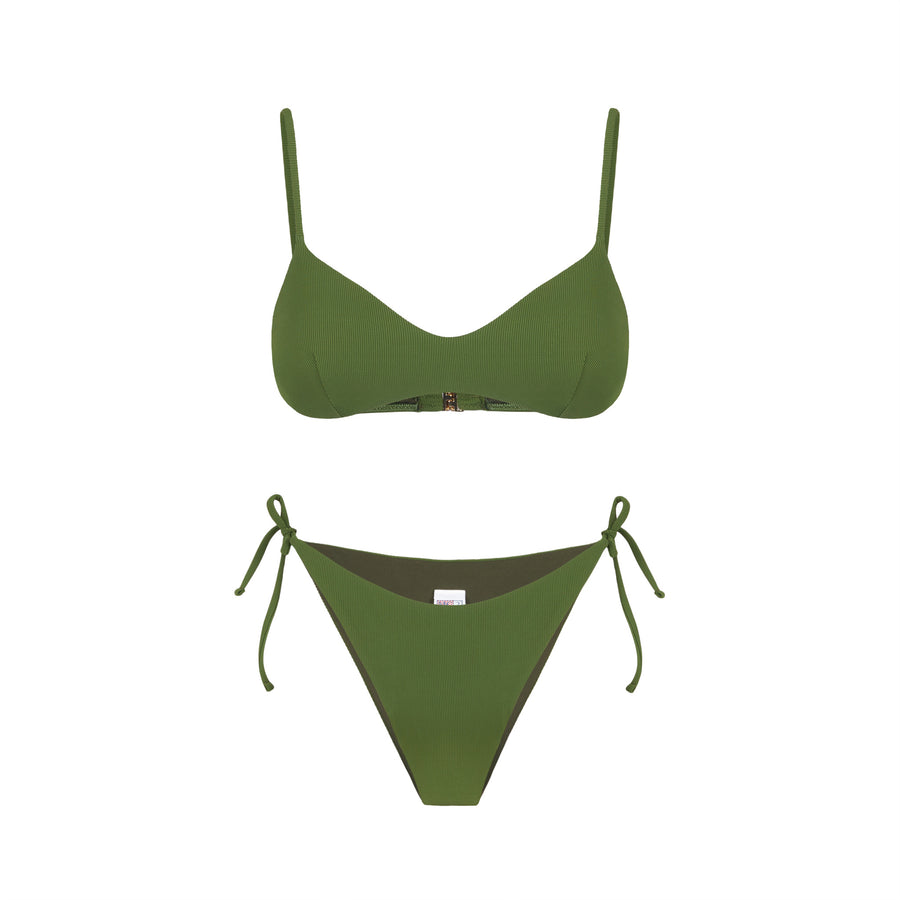 Mc2 Saint Barth Bikini Da Donna A Bralette A Costine Militare