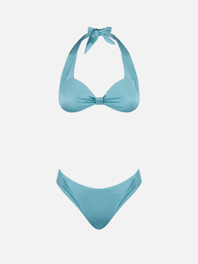 Mc2 Saint Barth Bikini Da Donna A Bralette Colore Azzurro