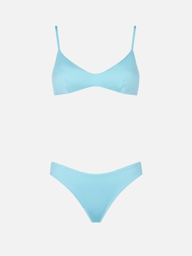Mc2 Saint Barth Bikini Da Donna A Bralette Colore Azzurro