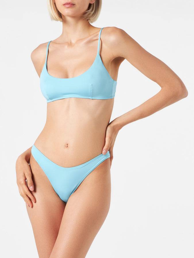 Mc2 Saint Barth Bikini da donna a bralette colore azzurro