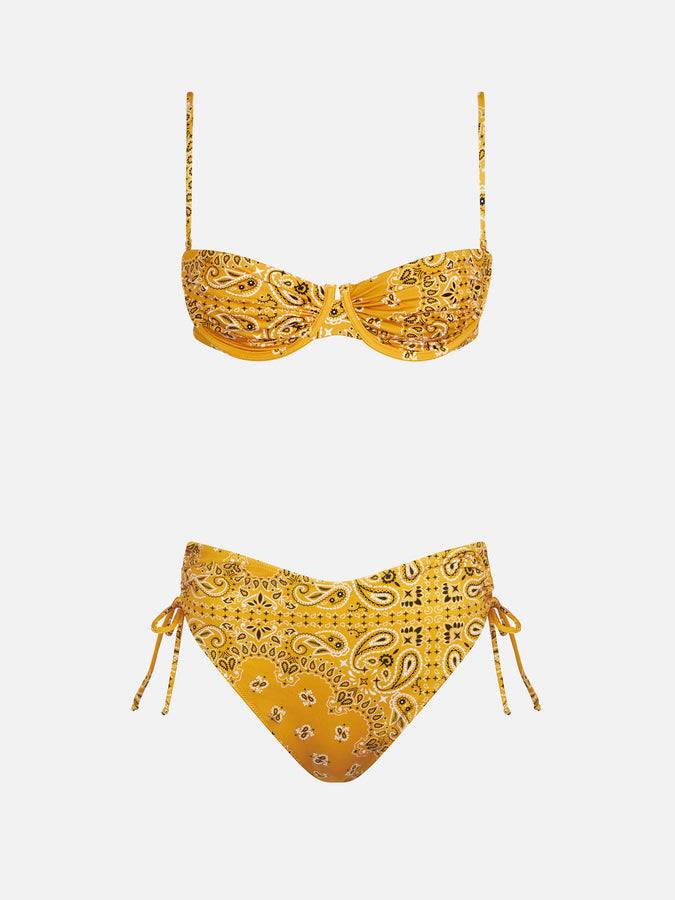 Mc2 Saint Barth Bikini Da Donna A Bralette Con Ferretto E Stampa Bandana