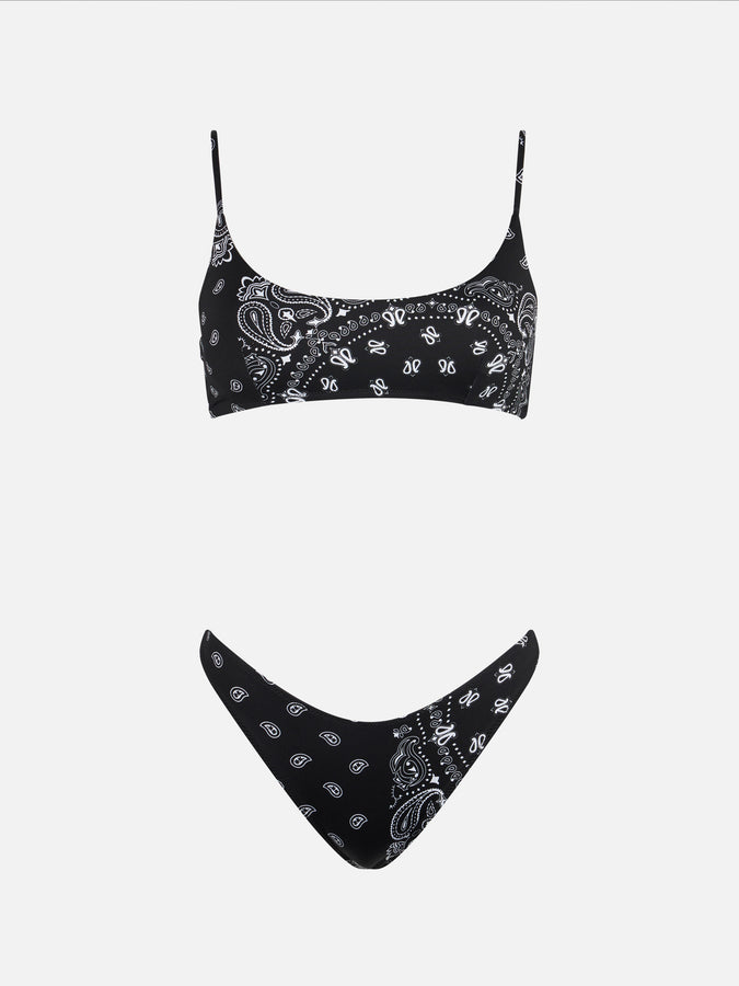 Mc2 Saint Barth Bikini Da Donna A Bralette Con Stampa Bandana