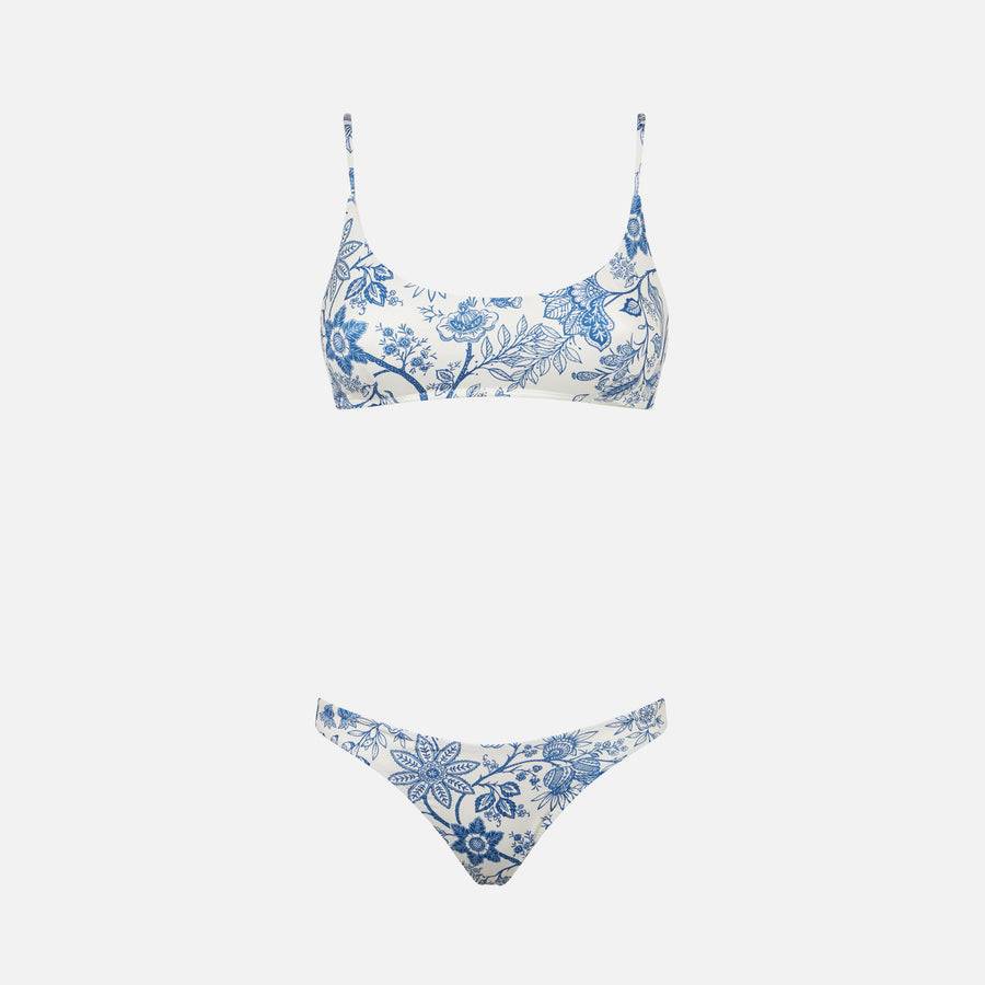 Mc2 Saint Barth Bikini Da Donna A Bralette Con Stampa Fiori