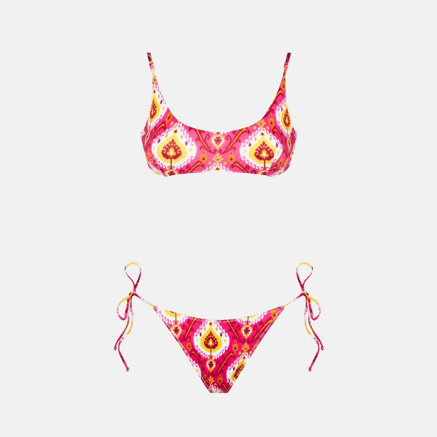 Mc2 Saint Barth Bikini Da Donna A Bralette Con Stampa Ikat
