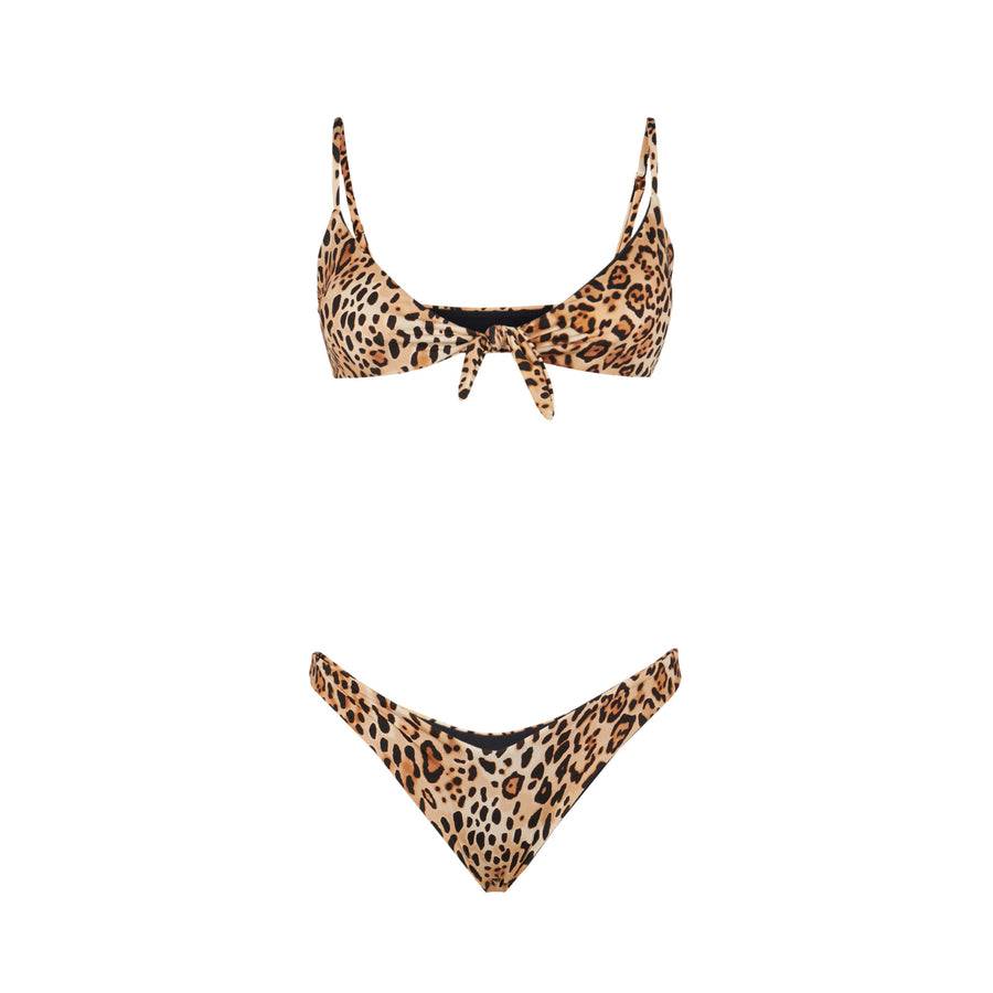 Mc2 Saint Barth Bikini Da Donna A Bralette Con Stampa Leopardata