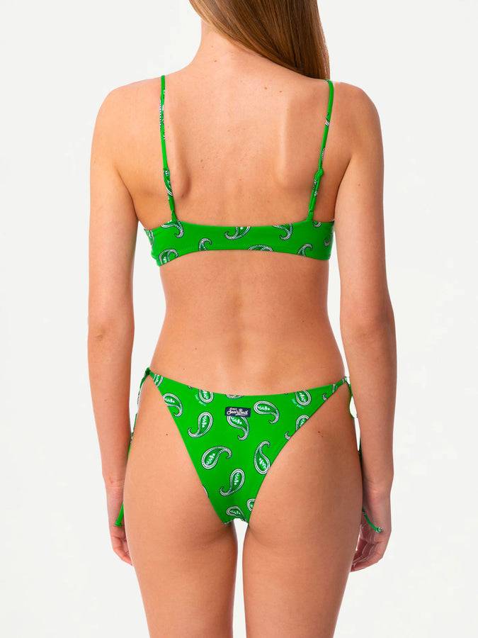 Mc2 Saint Barth Bikini Da Donna A Bralette Con Stampa Paisley