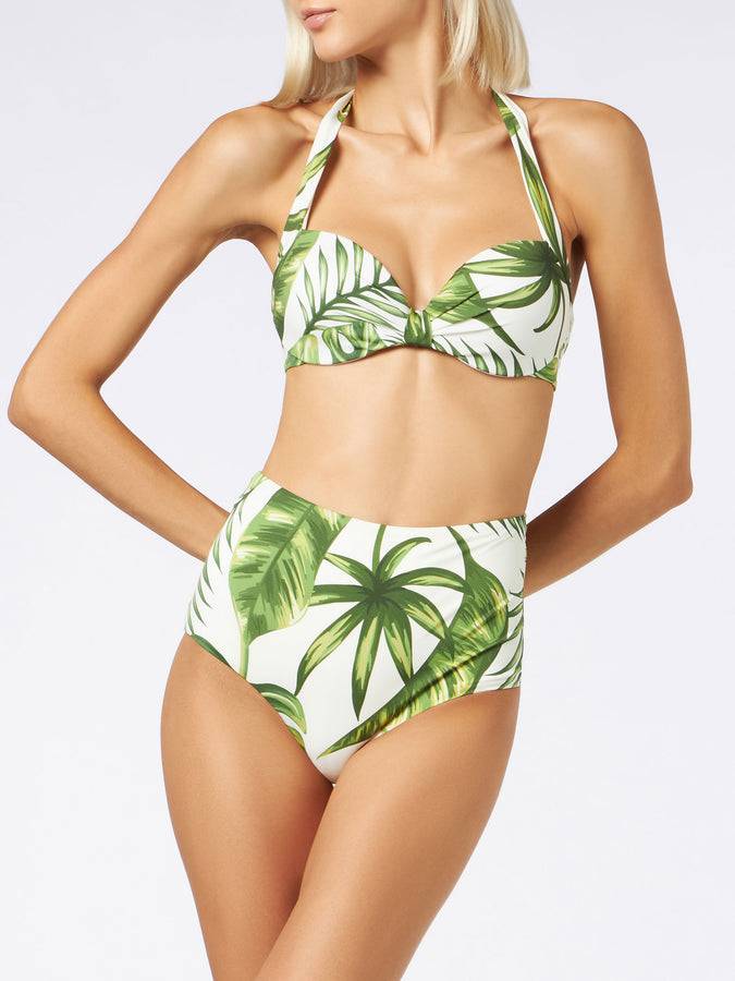 Mc2 Saint Barth Bikini da donna a bralette con stampa tropicale