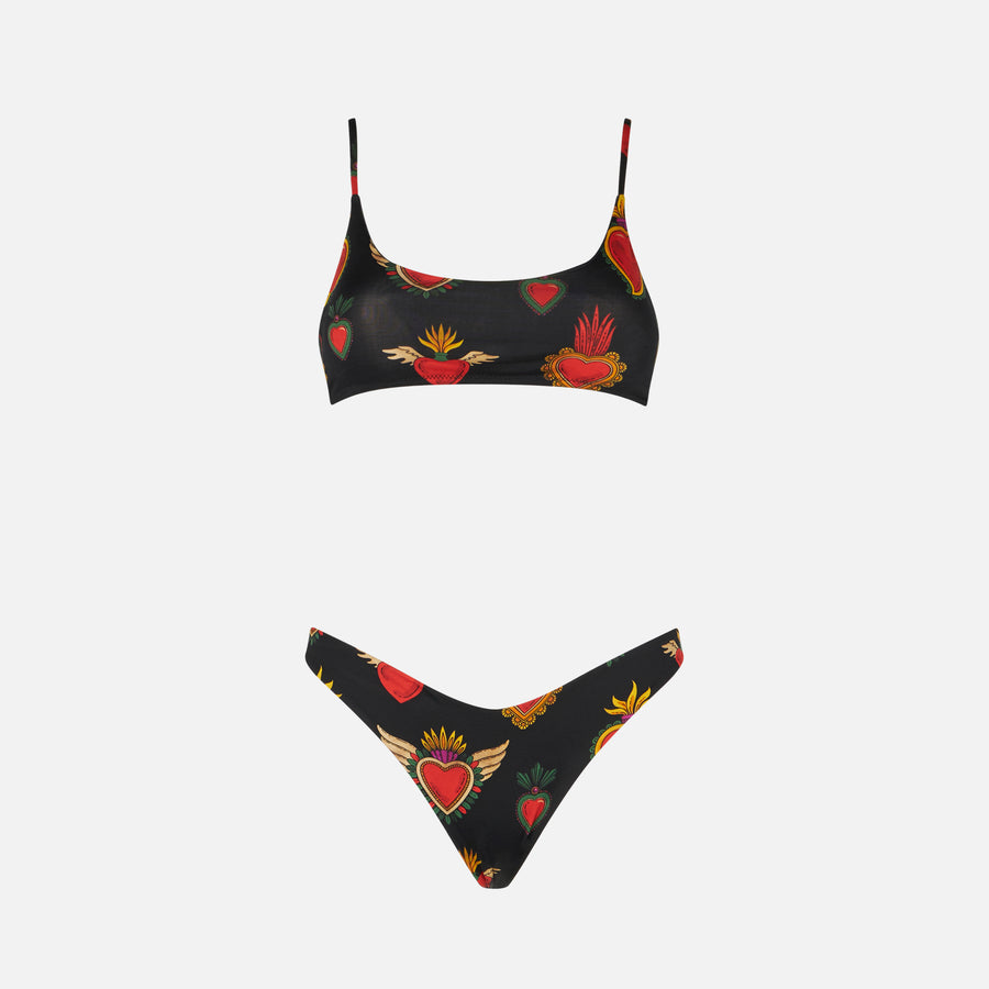 Mc2 Saint Barth Bikini Da Donna A Bralette Cuori Sacri