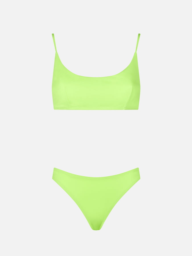 Mc2 Saint Barth Bikini Da Donna A Bralette Giallo Fluo