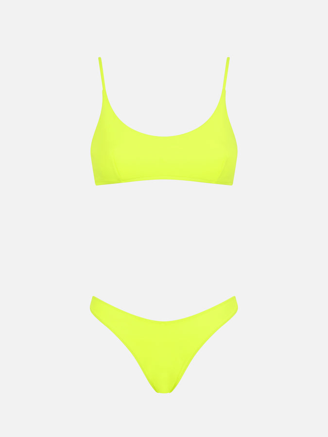 Mc2 Saint Barth Bikini Da Donna A Bralette Giallo Fluo
