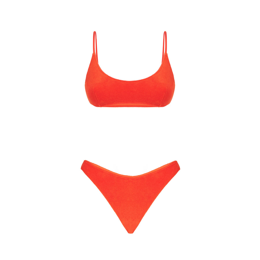 Mc2 Saint Barth Bikini Da Donna A Bralette In Spugna Arancione